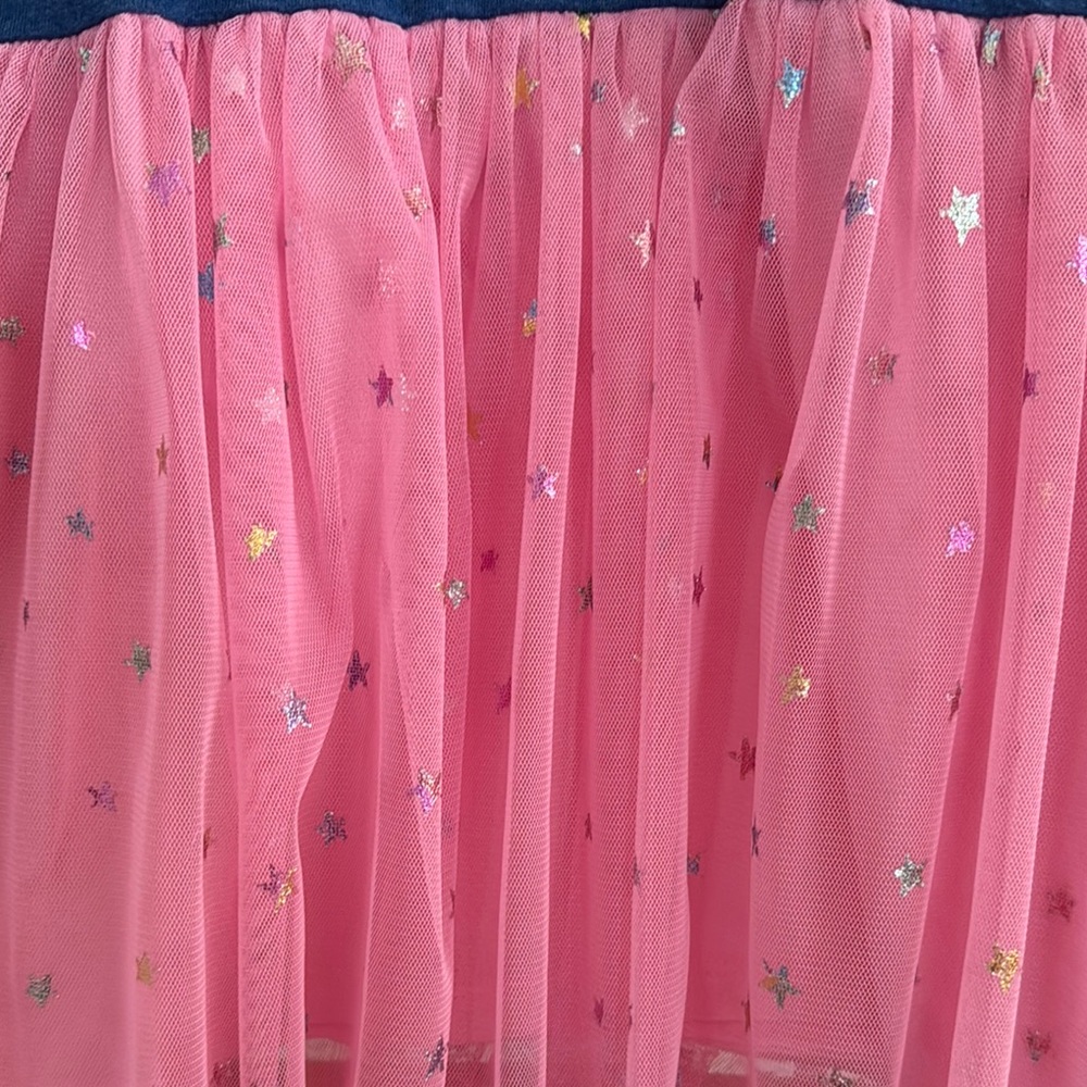 Hatley Navy and Pink Starry Tulle Dress - Picture 2 of 3